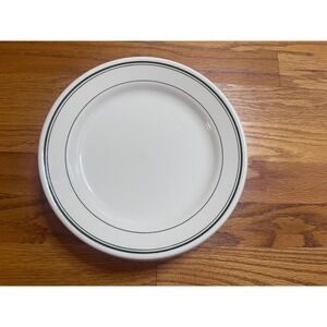 4 Homer Laughlin Best China Green Band Restaurant Ware 9"Plates  White Vintage